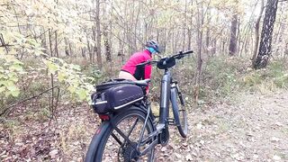 When biking in the forest I often get lascivious and have to void urine and masturbate to relax