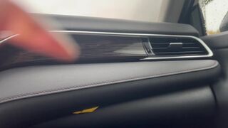 Large boobs in the car