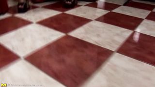 Foot and fist rough sex with mature BBW mom