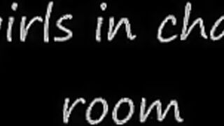 Two girls in changing rooms
