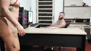 Behind the scenes, hardcore banging with a sexy, large-assed cutie.