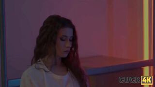 CUCK4K. I'm cumming whilst hubby doesn't watch us. Sexy sex with Nicole Ebony