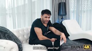 HUNT4K. Show my breasts to hit my BF back? Hawt sex with Layla Scarlett
