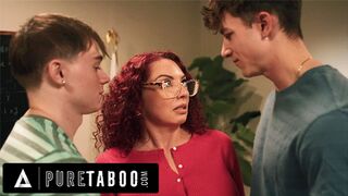 PURE TABOO Devastated Teacher Kiki D'Aire SPITROASTED By Cunning Students To Not Have Affair Naked