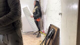 Step mamma unexpected suck Step son construction worker?! This chab cum in throat