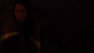 Sucking a large wang in public