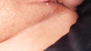 double vaginal with my spouse and his ally in the living room then my spouse creampies me twice