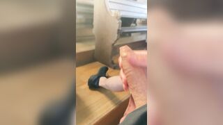 Risky large ramrod masturbation in public church part 1