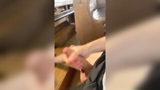 Risky large ramrod masturbation in public church part 1