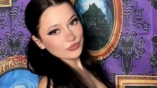 Rock Gal Pigtails Takes Off Brassiere In Haunted Abode With Music