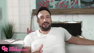 Jasmin Love super kinky anus licking and sloppy oral-sex