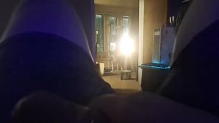 Blinds Up, Door Open! Masturbating During the time that the Cars Go By!