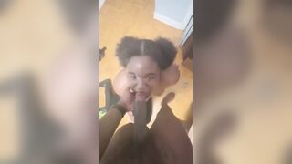 Unsightly whore getting degraded by dad