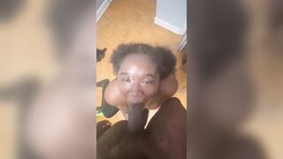 Unsightly whore getting degraded by dad