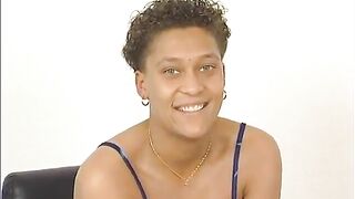 Black masturbating with sextoy