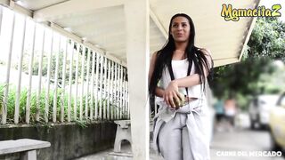 CARNEDELMERCADO - INDIRA UMA AMATEUR LATIN BRUNETTE HAIR BANGS STRANGER ON CAMERA - MAMACITAZ