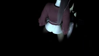 CG hot Oriental stripper with sexy underware