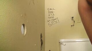 Hawt blond, Amanda, sucks a schlong throughout a magnificence gap in a baths stall partition, all...