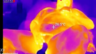 1st BBC Sex Machine Screw: Oiled Up big beautiful woman Cums Hard on Your Giant Penis, 15 Min Ride and Cum Countdown, POV Thermal (4K Landscape)