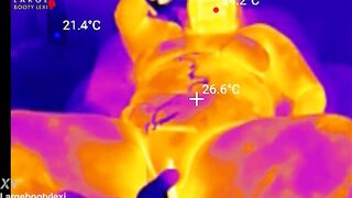1st BBC Sex Machine Screw: Oiled Up big beautiful woman Cums Hard on Your Giant Penis, 15 Min Ride and Cum Countdown, POV Thermal (4K Landscape)