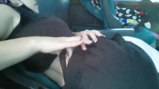 Oral job and screwing with creampie in public service bus - BlakeProductions
