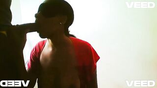 COSPLAY REDNINJA ORAL SEX LARGE SCHLONG BBC SUCKING AND SWALLOWING BLINDFOLD BJ