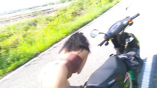 SOLO FEMALE PUBLIC STRIPPED OUTSIDE ACTUALLY GETS CAUGHT BY A BIKER ON THE BIKE TRAIL