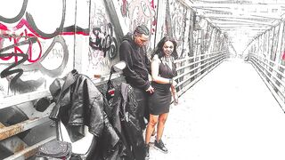 PUBLIC PAIR OUTSIDE CAUGHT COSPLAY CAMERAMAN EBONY SUIT