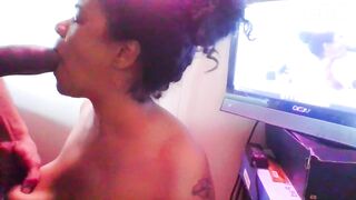 PARTY WIFE ORAL-JOB ON WEB CAMERA LARGE PENIS BLACK