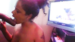 PARTY WIFE ORAL-JOB ON WEB CAMERA LARGE PENIS BLACK