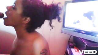 PARTY WIFE ORAL-JOB ON WEB CAMERA LARGE PENIS BLACK