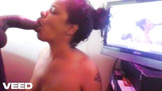 PARTY WIFE ORAL-JOB ON WEB CAMERA LARGE PENIS BLACK