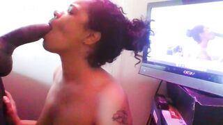 PARTY WIFE ORAL-JOB ON WEB CAMERA LARGE PENIS BLACK