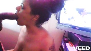 PARTY WIFE ORAL-JOB ON WEB CAMERA LARGE PENIS BLACK