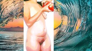 GLAMOROUS HAWAII FEMALE SHOWERS IN WATER