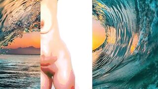 GLAMOROUS HAWAII FEMALE SHOWERS IN WATER