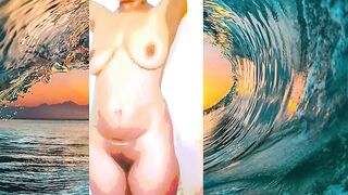 GLAMOROUS HAWAII FEMALE SHOWERS IN WATER