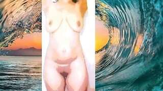 GLAMOROUS HAWAII FEMALE SHOWERS IN WATER