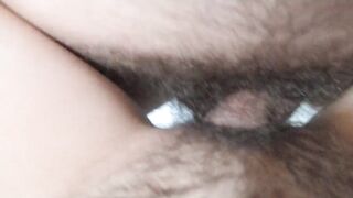 CUM ON CURLY VAGINA CLOSE UP