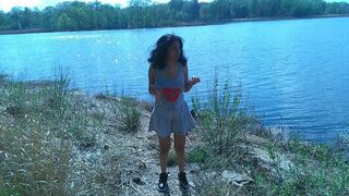 WHY IS THIS SOLO FEMALE BIKER FEMGIRL HANGING OUT BY HER SELF