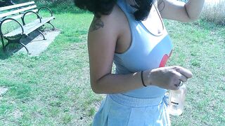 WHY IS THIS SOLO FEMALE BIKER FEMGIRL HANGING OUT BY HER SELF