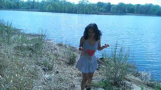 WHY IS THIS SOLO FEMALE BIKER FEMGIRL HANGING OUT BY HER SELF