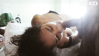 SUPER LARGE BROWN KNOB GETS A ORAL JOB-SEX GULP GAGGING