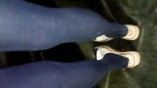 sissy crossdresser with brunette hair woman with large breasts and booty