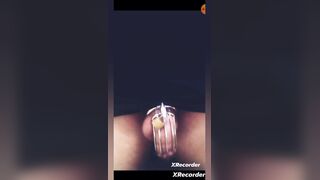 24/7 Caged cuck (mastix's say u can comment permission to cum if u're female...please!!!