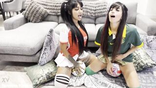 BBC We've a trio with the ebony referee from the soccer game- Yasmina Khan- Aaliyah Yasin