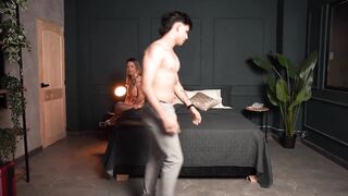 Breasty mother I'd like to fuck has no choice but to share her hotel daybed with her hawt stepson!