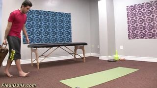 Contortion gymnast real doll Kali Kavalli oiled and flexi drilled