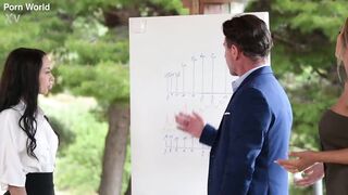 Lascivious Seminars Chapter 1: Bi Women Shalina Devine And Cara Mella Have a fun Poolside Thong On Enjoyment GP3357