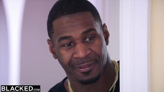 BLACKED This babe didn't wait to be double permeated by 2 BBC